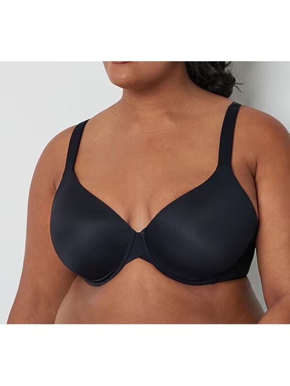 Ambrielle 42DD Black Full Figure Everyday Full Coverage Underwire Bra